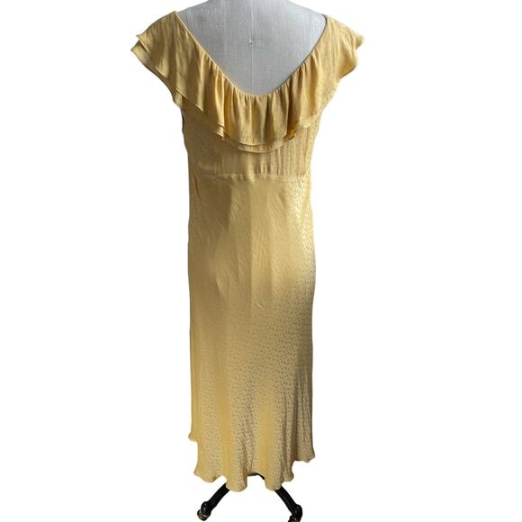 NWT Hatch Emily Dress in Canary Yellow Maxi Ruffle Sleeveless- Size 3/ Large - Picture 7 of 9